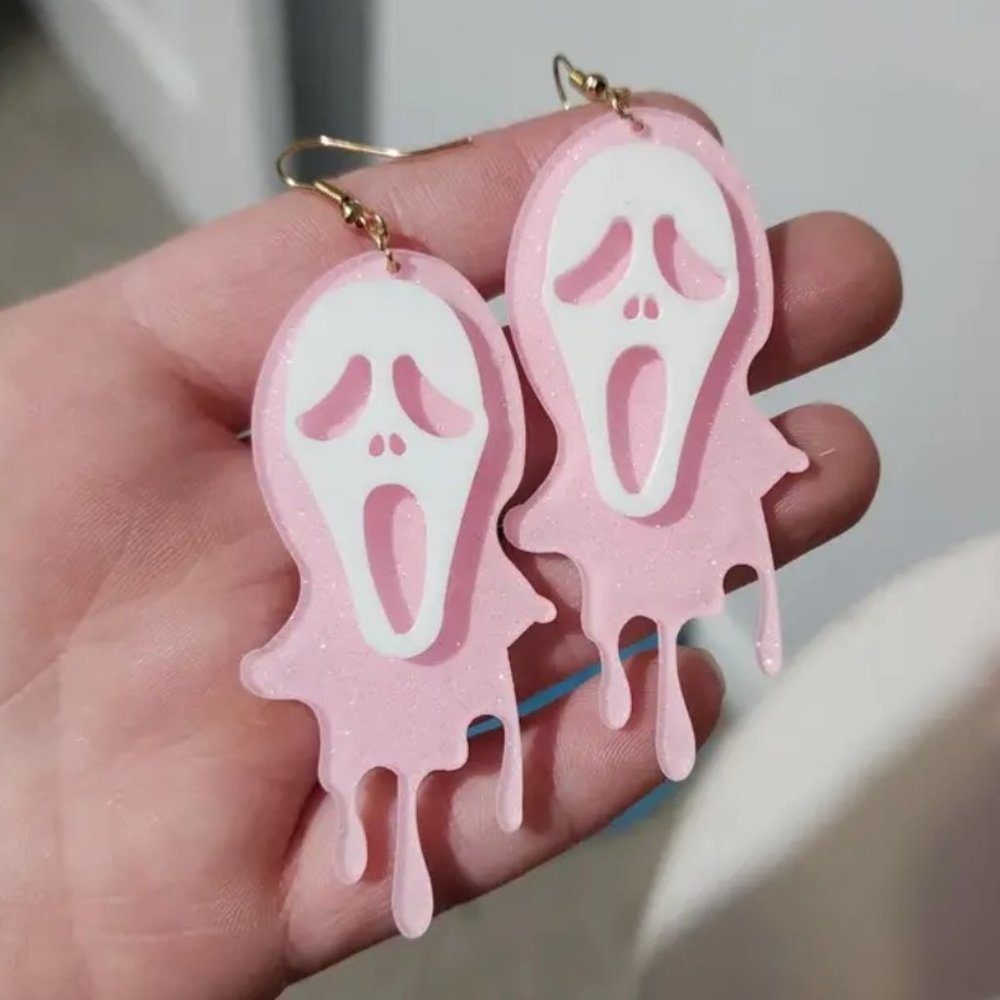 Horror Ghostface Earrings Halloween